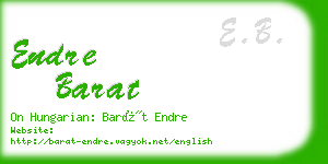 endre barat business card